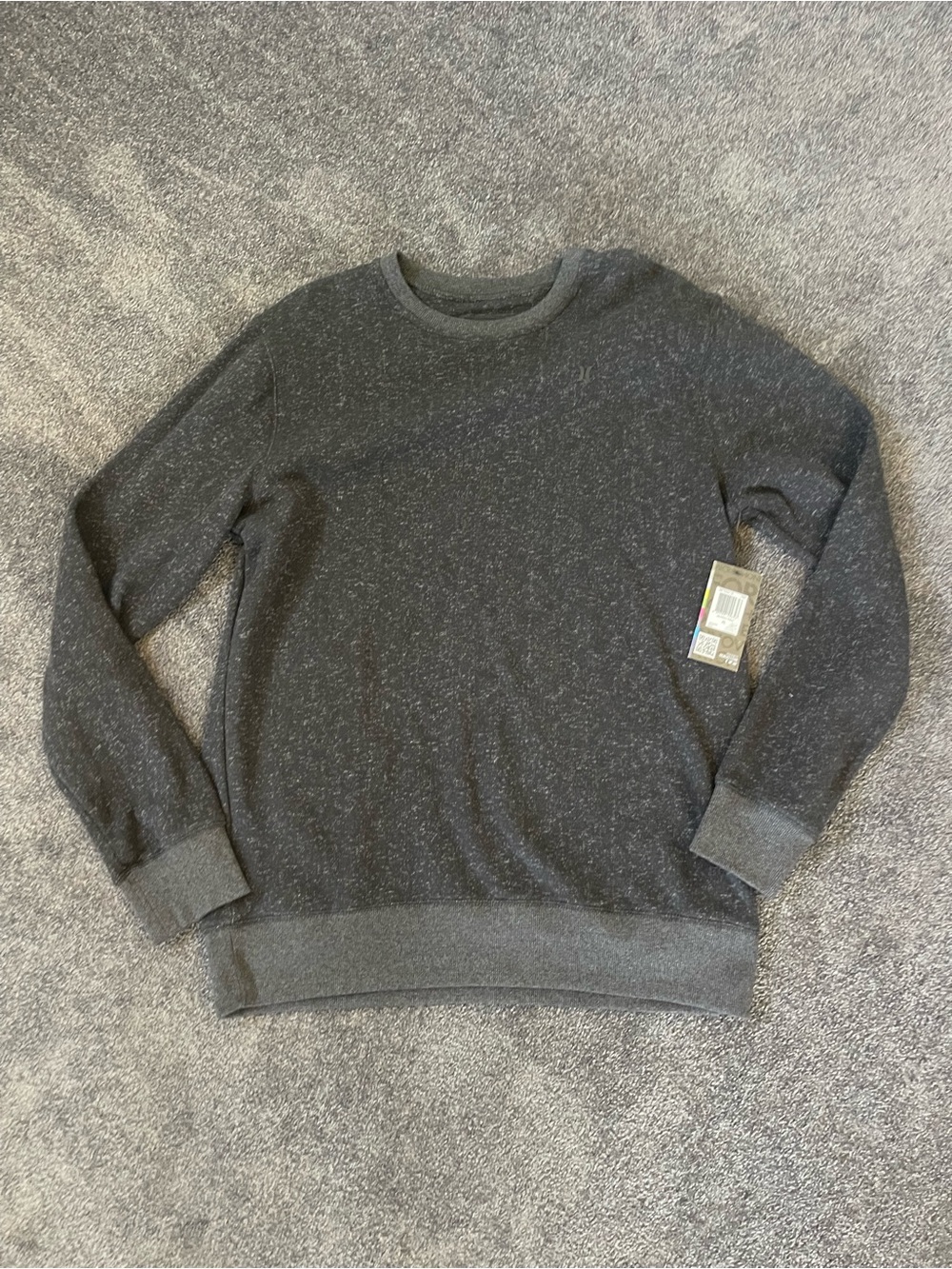 Hurley Men's Charcoal Heather Crewneck Sweater